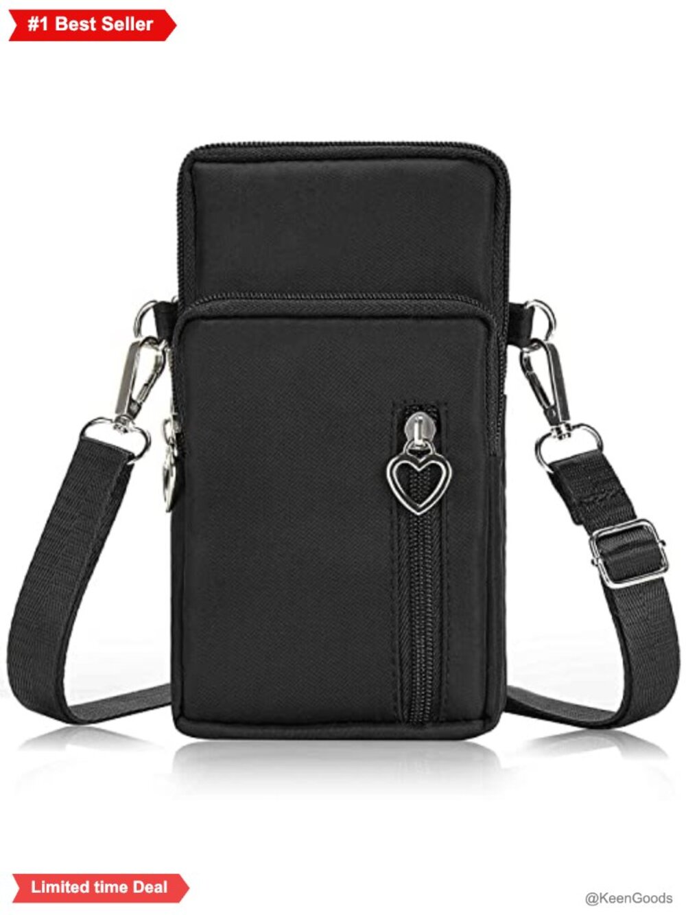 Nylon Crossbody Cell Phone Purse Wristband Armband Wallet Travel